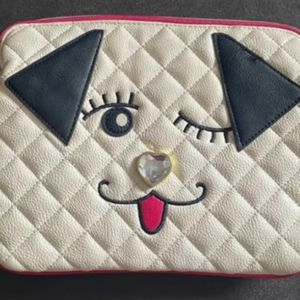 Betsey Johnson Dog or puppy wristlet pockets inside